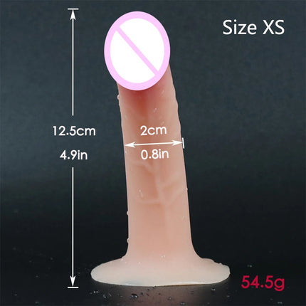 Cheap 4 Sizes Realistic  Silicone Dildo Women Erotic Anal Sex Toys Gay Soft Clitoris Vaginal Masturbators Penis Suction Cup Dick