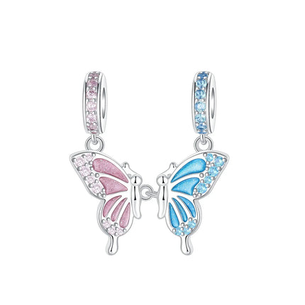 Original Charms 925 Sterling Silver Butterfly Pendant Dragonfly Flowers Bead For Women Necklace DIY Bracelet Fine Jewelry Gift