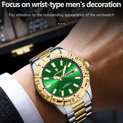 POEDAGAR Luxury Quartz Man Watch Waterproof Luminous Date Week Men Watch Military Stainless Steel Men's Watches Sport Male Clock