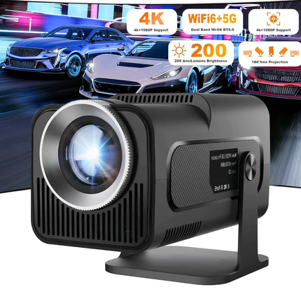 FOCABO 4K Android 11 Projector Native 1080P 390ANSI HY320 Dual Wifi6 BT5.0 1920*1080P Cinema portable Projetor upgrated