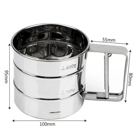 Baking Icing Sugar Shaker For Cakes Decorating Stainless Steel Sieve Cup Powder Flour Mesh Sifter Cup Bakeware