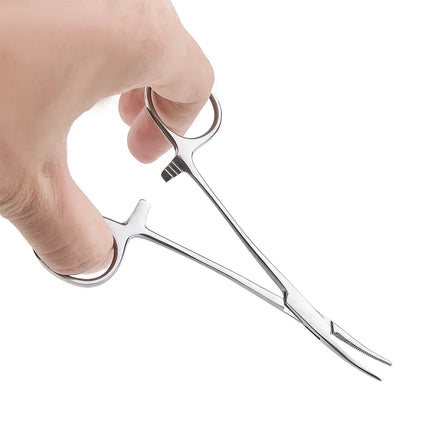 Stainless Steel Locking Forceps Arterial Surgical Clips Curved Straight Fishhook Forceps Hemostatic Forceps Hand Tools
