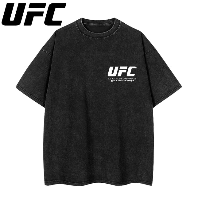 UFC Vintage Series Men's T-shirt Cotton material Printed in hip-hop style Suitable for European sizes Casual and loose fit S-3XL