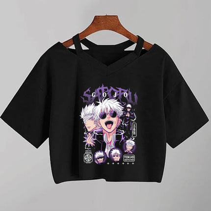 Jujutsu Kaisen Cute Crop Top Women Cropped Haut 2026  T Shirt Y2k Top   Tshirt Female