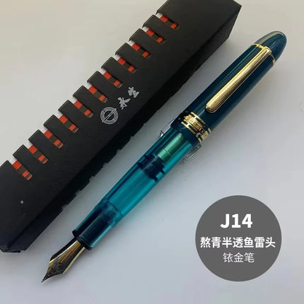 Wing Sung 630 Brief Fountain Pen Iraurita Nib 0.5~0.7mm Nib Piston Resin Gold Clip Pen Stationery Business Gifts Writing