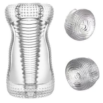 Male Masturbator Cup Soft Pussy Transparent Vagina Adult Goods  Exerciser Transparent Masturbator Cup Adults Sex Toys for men18+