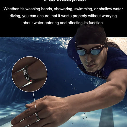Smart Ring For Men Women Heart Rate Blood Oxygen Monitor Multi 5ATM & IP68 Waterproof Sports Ring Sleep Fitness For Android IOS