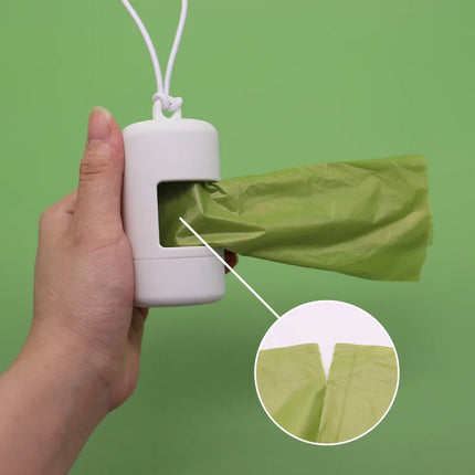 Pet Garbage Bag Dispenser Solid Color Dog Poop Bags Carrier for Dog Walking
