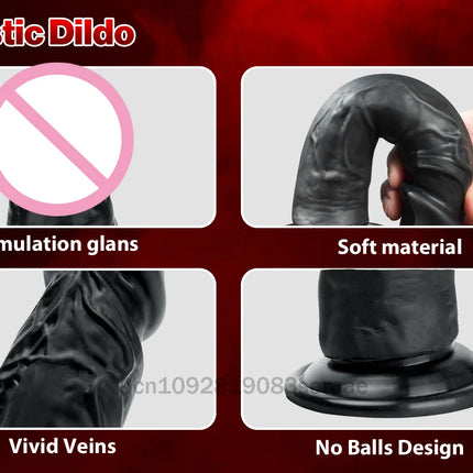 Realistic Dildo for Women Silicone Beginner G-spot Anal Stimulation Dildo with Strong Suction Cup for Adult Sex Toy Masturbator