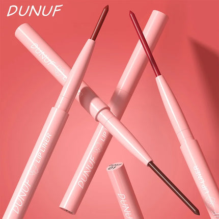 12-Pack Velvet Matte Lip Liner Pens Easy Coloring Lip Outline Pen Long-lasting Moisturizing Lip Makeup Women's Beauty Tools