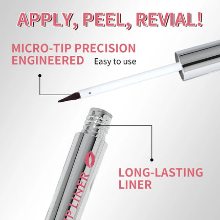 Waterproof Lip Liner Peel Off Tattoo Lipgloss Waterproof Long Lasting Matte Lip Tint Brown Contour Tear-off Lips Stain Cosmetics