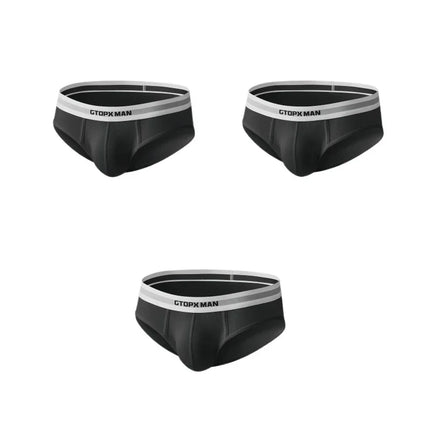 3Pack Summer Single Layer Mens Underwear Low Rise Briefs for Men Elastic Comfort Fit Underpanties Ropa Interior Hombre