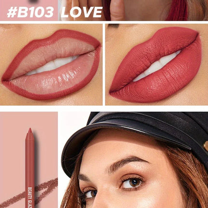 Lip Liner Pencil Set Matte Nude Contour Lipliner Pencil Lipstick Waterproof Long Lasting Lipstick Pen Lip Tint Cosmetics