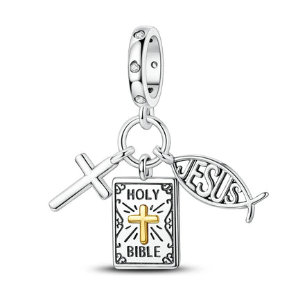 925 Sterling Silver Virgin Goddess Blessing Dangle Prayer Angel Pendant Charms Fit Original Necklace Bracelet DIY For Women Gift