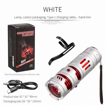 Mini EDC Flashlight Rechargeable Pocket Torch Light Outdoor Camping Fishing Hiking Self Defense Emergency Keychain Flashlights