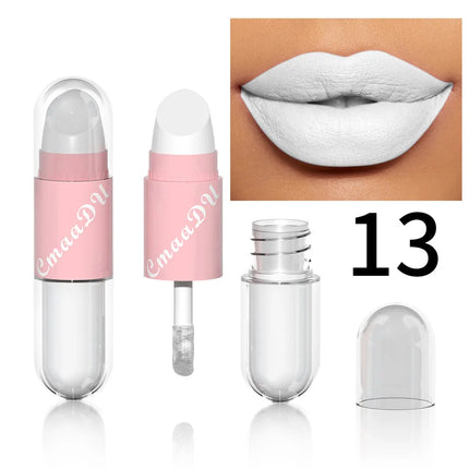 Halloween Lip Gloss Set, 3-Piece Non-Stick Shiny Lipstick, Glittery Purple and Black Lip Colors, Long-Lasting, Non-Transfer