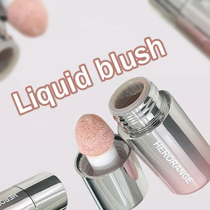 Korean Liquid Powder Blusher Waterproof Facial Cheek Shadow Highlight Nose Lasting Brightening Rouge For Women Student Girl