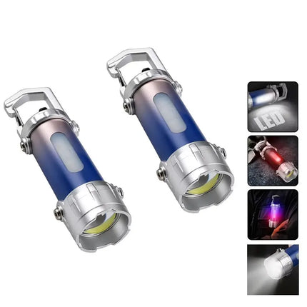 Portable MINI LED COB Handheld Flashlights High Brightness Keychain Work Lamp Emergency Work Lamp For Outdoor Camping Walking