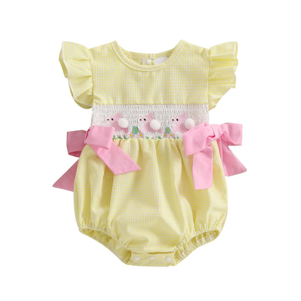 Baby Toddler Girl Bowknot Romper Doll Collar Sleeveless Bodysuit Cute Summer Infant Clothes 2026 New