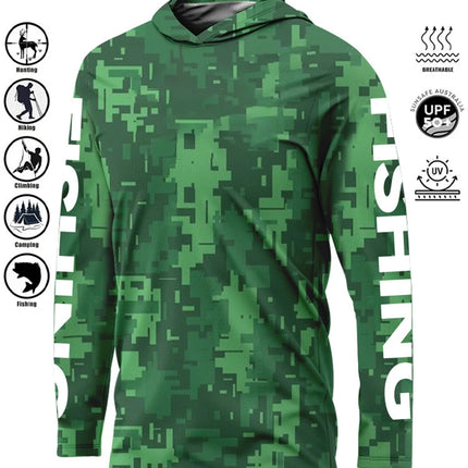 Fishing Shirt Hoodie,UPF 50+ Uv Protection Quick Dry Tops Breathable 2025 Outdoor Moisture Wicking Jersey Fishing Apparel shirts
