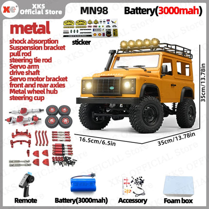 MN MN99S MN78 MN98 MN99 D90 1/12 RC Car 2.4G Remote Control 4X4 Off Road LED Light 4WD Climbing RC Truck Toy Car Gift for Boy