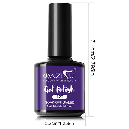 QAZIXU 1-6Pcs Purple Gel Nail Polish Winter Manicure Varnis Semi Permanent Nail Gel Varnish Soak Off UV Gel for Design Nails