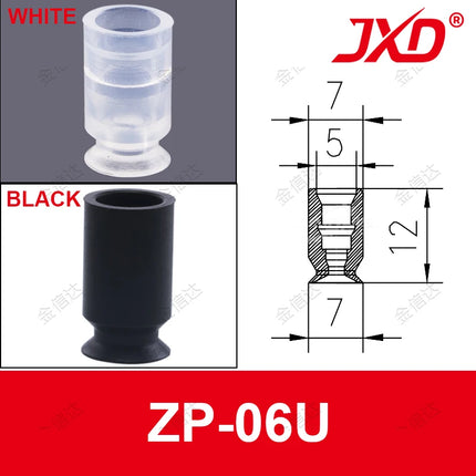 JXD ZP Series ZP02/04/06/08/10/13/16/20/25/32/40/50U Single Layer Silicone Mini Vacuum Suction Cup