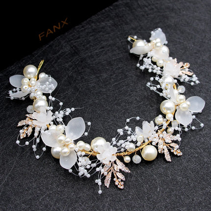 Chinese Hair Pins and Side Clips Flower Hairpins Retro Headband for Women Girls Fairy Rhinestones Hanfu Dress Hair Accessories