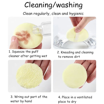 Yaozhi 3pcs Cosmetic Makeup Puff I'm Pineapple Pie Air Cushion Soft Blender Sponge Dry Wet Foundation Smooth Powder Makeup Tool