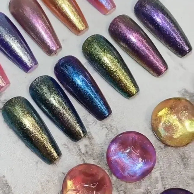 Shimmer Nail Polish Pearlescent Chameleon Oily Nail Polish No Peeling No Smell No Fading Nail Polish Varnish Without Lamp Salon