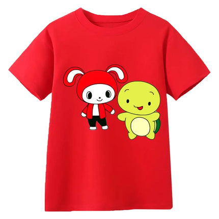 Kids Maizen JJ and Mikey T Shirt  Boys 100% Cotton Cartoon Tee Girls YouTube YouTuber Printed Top Wish Asha Children Clothes