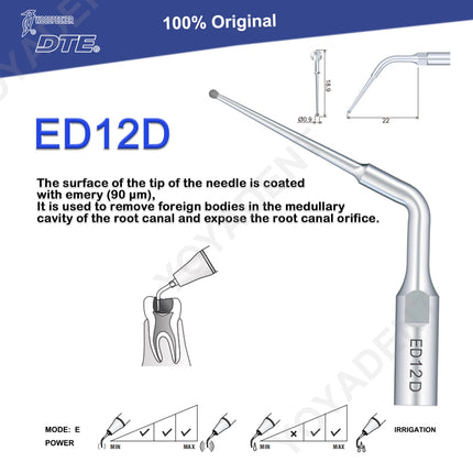 Woodpecker Tips DTE Dental Ultrasonic Endo Scaler Tips Scaling Tips Fit EMS UDS NSK SATELEC Scaler Handpiece Dentistry Tools