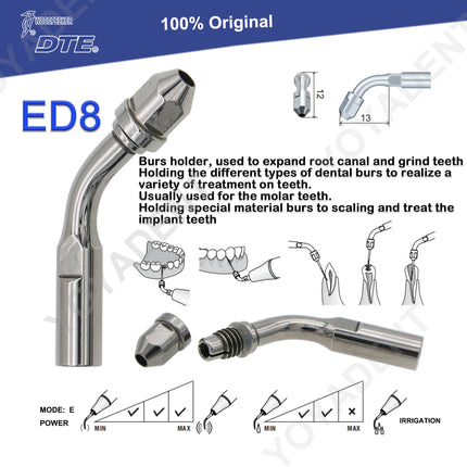Woodpecker Tips DTE Dental Ultrasonic Endo Scaler Tips Scaling Tips Fit EMS UDS NSK SATELEC Scaler Handpiece Dentistry Tools