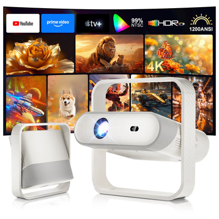 Salange P40 4K Projector WiFi 6 Bluetooth 5.4 6D Auto Keystone Smart Android Portable Home Theater Outdoor Movie Projector