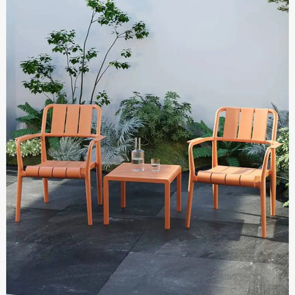 Nordic Patio Bistro Set Foldable Plastic Chair Table Balcony TikTok Viral Outdoor Furniture for Balcony Patio Furniture Set