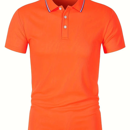 2025 Hot Sale Men's Summer Casual Breathable Comfortable Polo Shirt Men's Solid Color High Quality Short Sleeve T-Shirt