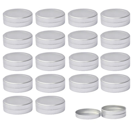 20 30 50pcs 15g Aluminum Empty Round Cosmetic Jars Container Fit Balm Spices Cosmetic Cream DIY Travel Storage Small Metal Box