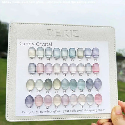 18pcs Glass Bead Cat‘s’ Eye Gel Nail Polish Set With Color Sample Holographic Magnetic Nail Polish Soak Off UV LED Varnish 15ml
