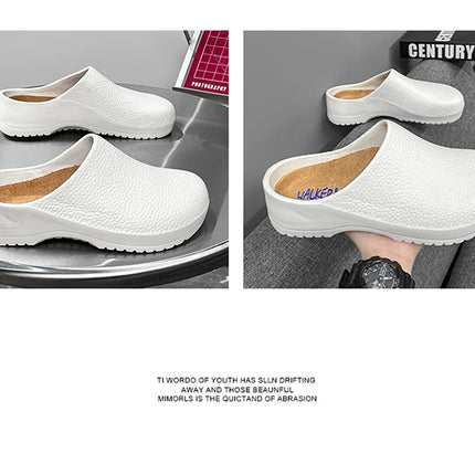 Hotel kitchen non-slip and oil-resistant Chef's shoes Casual flat work safe Men's shoes Breathable and comfortable plus size 47