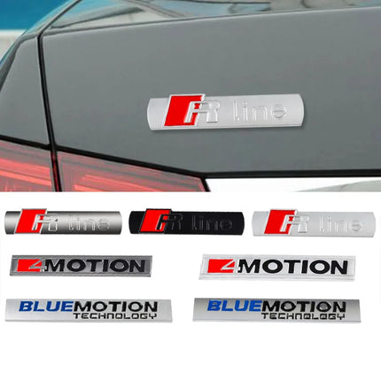 1Pcs 3D Metal Car R LINE Emblem Sticker Badge Decoration For VW GTI RLine Scirocco Polo T5 Passat b6 Golf Tiguan Jetta T-ROC CC