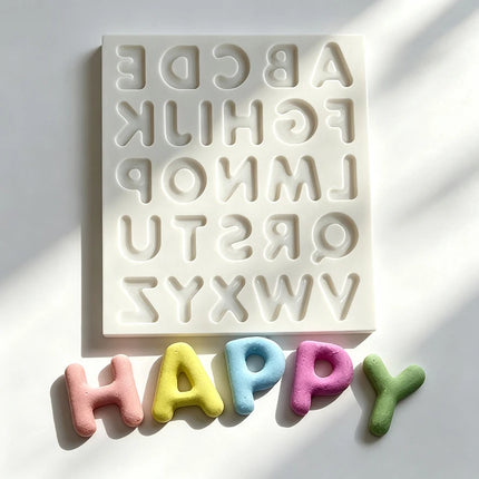 Capital Lower Case Letter Silicone Sugarcraft Mold Cookie Cupcake Chocolate Baking Mold Fondant Cake Decorating Tools