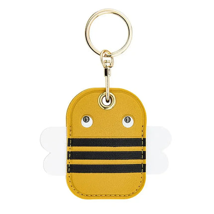 Leather Strawberry Lemon Keychain Case Holder Fashion Women Car Key Ring Charm Bag Car Pendant Gift Anti-lost Pet Dog Cat Collar