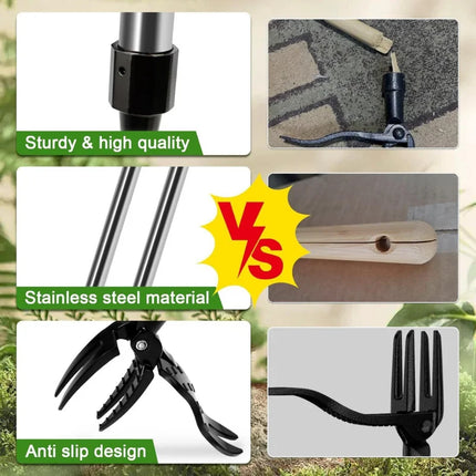 Weeding tool，Stand-up manual weeding tool without bending over, weed root remover, garden weeding tool, root remover with extens