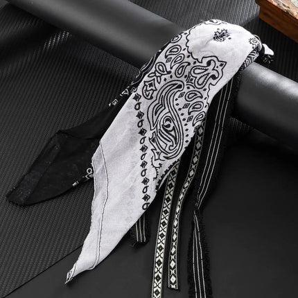 Salircon 2Styles New HipHop Ribbon Waist Pants Chain Trousers KeyChain Men Trend Handkerchief Charm Bag Pendant Keyring Jewelry