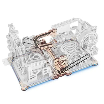 ROKR Electric Model Kits Marble Spaceport 3D Puzzles Brain Teaser Wooden Puzzles Building Toy Gifts for Men/Women/Teens