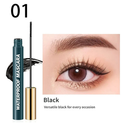Waterproof 4D Mascara Black Brown Ultra Thin Brush Head Long-Lasting Smudge-Proof Eyelash Lengthening Extension Mascara Makeup