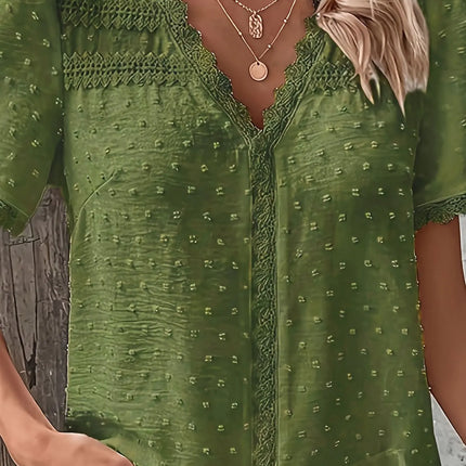 Women's plus size shirt summer chic elegant shirt casual women's fashionable shirt