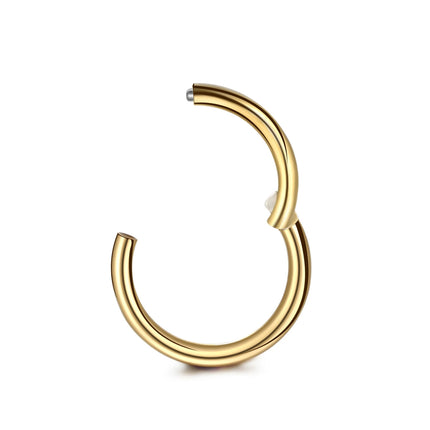 1Pc 316L Stainless Steel Nose Septum Clicker Hinged Segment Ring Nose Hoops Lip Ear Cartilage Ear Helix Body Piercing Jewelry