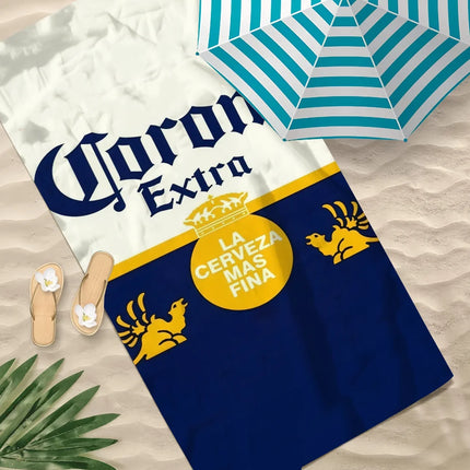 C-corona Towel Beach Quick Dry Soft Pool E-extra Beer Towels Gift for Travel Gym Shower Camping sports