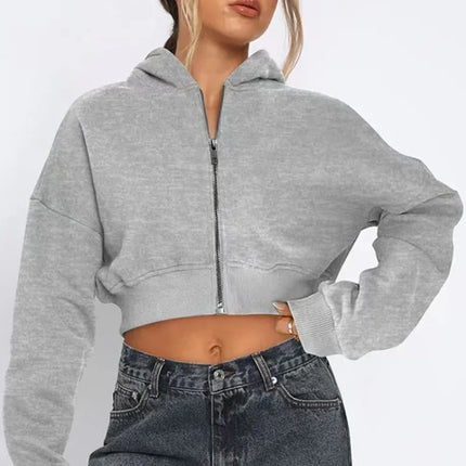 Women's Zip Hoodie Long Sleeve Unisex Fit Fleece Oversized Pullover Fall Winter Streetwear Couple Style Casual Fashion Top